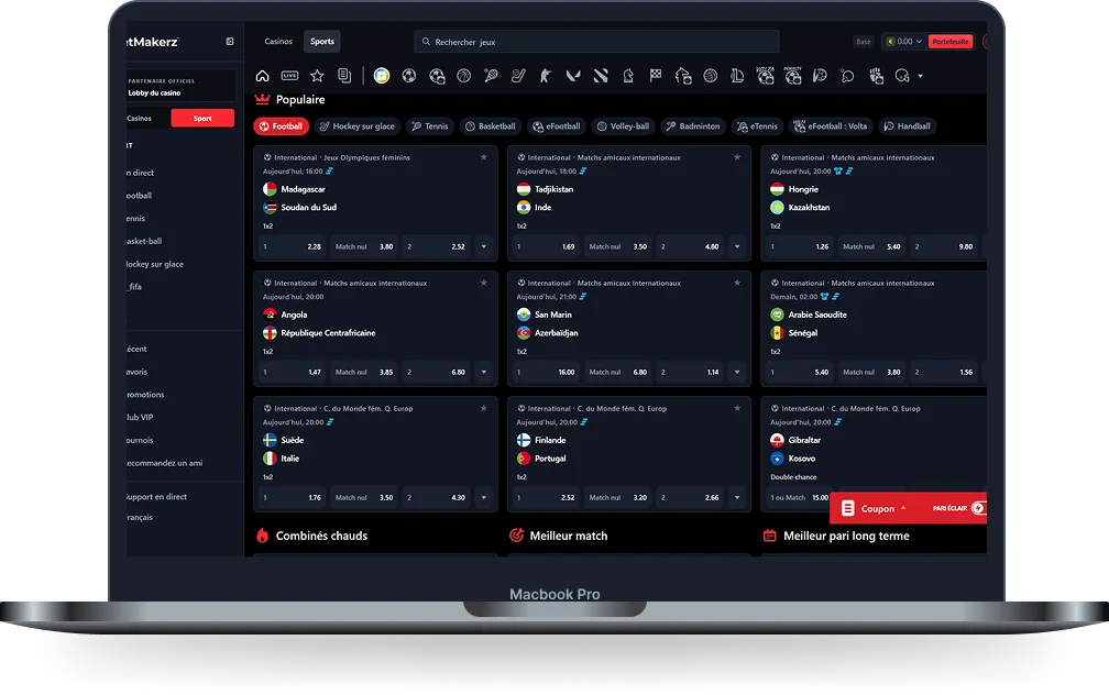 Casino Betmakerz Paris sportifs