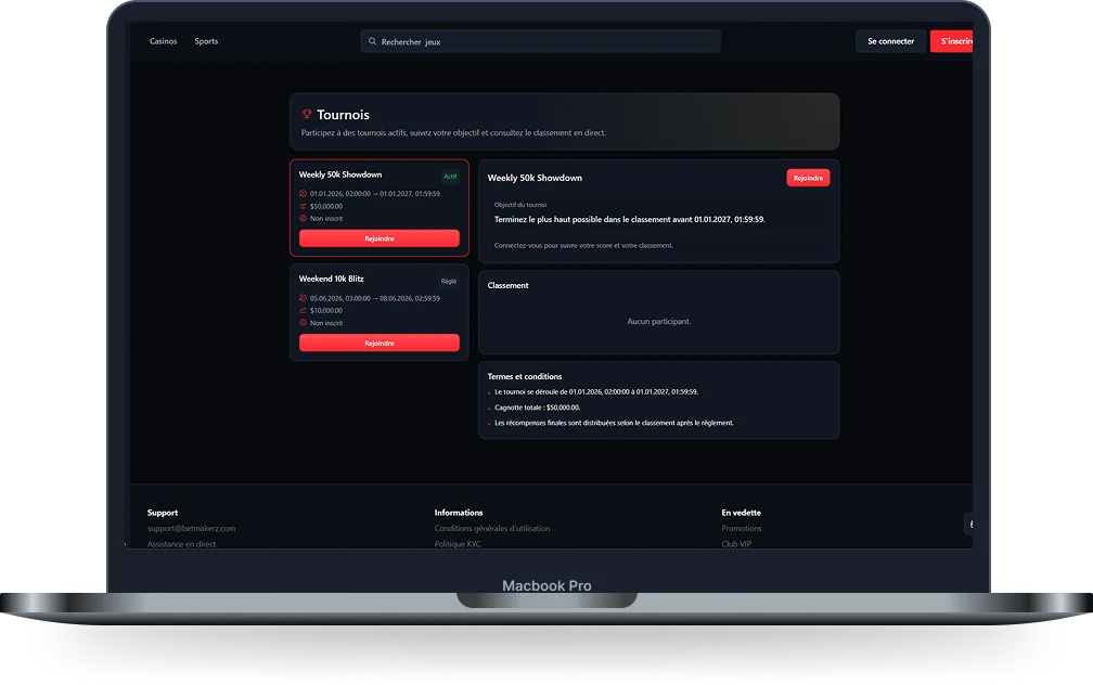 Casino Betmakerz Tournois